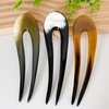 Hair Sticks For Long Hair, Natural Buffalo Horn Hair Smoothing Stick, Hair Stick Pin 5.3 inches, Gift for Mother 1pcs Simple