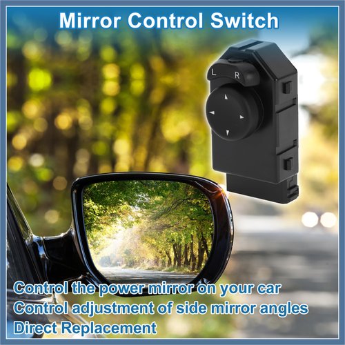 SWITCHRISE Car Mirror Switch No.56010093AA View Mirror Remote Control Switch for for Jeep Liberty 2002 2003 Plastic Black Fit for