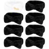 Semato Bachelorette Party Favor Set Bride Spa Headband Bride Headband and Bridesmaid Headband Skincare Headbands for Women Cute Bow Head Bands Party Supplies (1 bride+ 7 black)