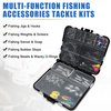 Fishing Accessories Kit Fishing Tackle Box with Tackle Included, Fishing Hooks, Fishing Weights Sinkers, Fishing Swivels Snaps, Beads, Fishing Gear Set Equipment for Bass Trout Fishing Gifts for Men