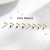 14k Gold Plated Sterling Silver L Shaped Nose Rings Studs for Women Men 20g, Small L Shape Nose Stud, 20 Gauge Nose Piercing Stud, Hypoallergenic Nose Nostril Piercing Jewelry (Gold - Red Garnet)