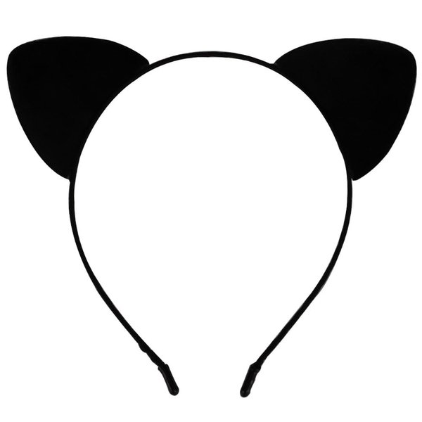 Ｎｏｏｎｈｏｒｓｅ Black Princess Cat Ears Headband for Women Girls Cute Hair Hoops Band for Cat Ear Theme Party Halloween Cosplay Costume Decoration Accessories