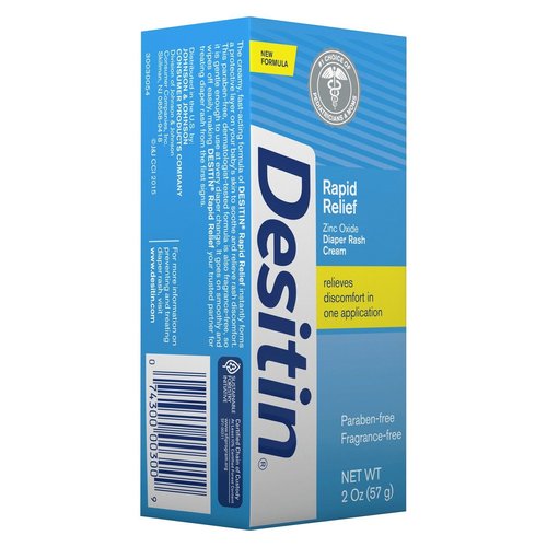 Desitin Rapid Relief Creamy Zinc Oxide Diaper Rash Cream (Pack of 3)