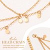 Casdre Sequin Head Chain Gold Headpiece Hair Chains Festival Costume Headband Hair Accessories for Women
