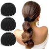 Sizobi 3Pcs Birds Nest Hair Clip, Hair Clips For Women, Expandable Hair Bun Maker Hair Accessories for Women Girls Adult, Ponytail Holders Hair Barrettes Scrunchies for Thin Thick Long Hair, Blcak