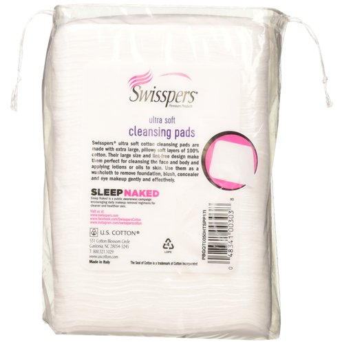 Swisspers Premium Ultra Soft Facial Cleansing Cotton Pads 50 ea