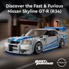 LEGO Speed Champions 2 Fast 2 Furious Nissan Skyline GT-R (R34), Race Car Toy Model Building Kit, Collectible with Racer Minifigure, 2023 Set for Kids, Boys and Girls Ages 9 and Up 76917