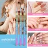 Shine Chance 3Pcs Acrylic Nail Brushes Set Size 2 4 5, Kolinsky Hair Acrylic Nail Art Brush, Art Design & Polish Mistake Cleaning Manicure Tools for Women Acrylic Application, Gradient