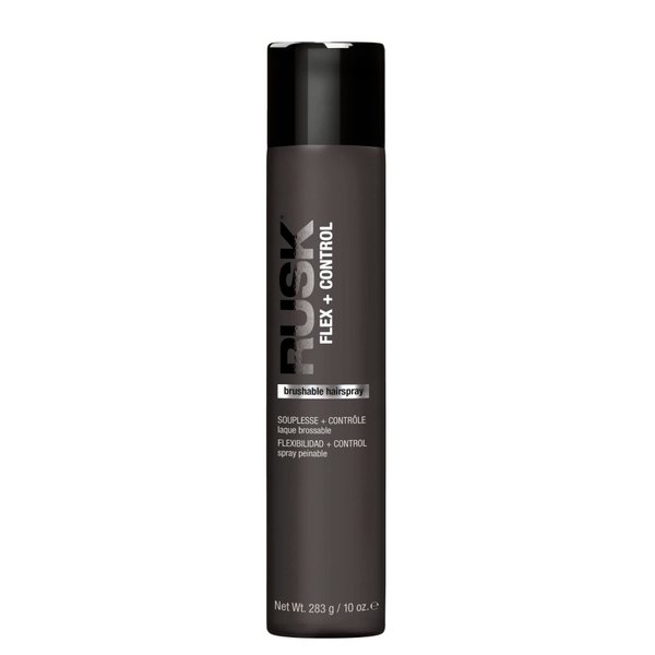RUSK Brushable Hairspray, Flex + Control, Strong Yet Workable Hold, Protects Hair From Elements, 10 oz.