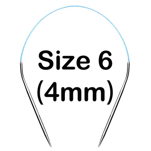 Size 6 Circular Knitting Needles 16 Inch Set Round Metal Kit