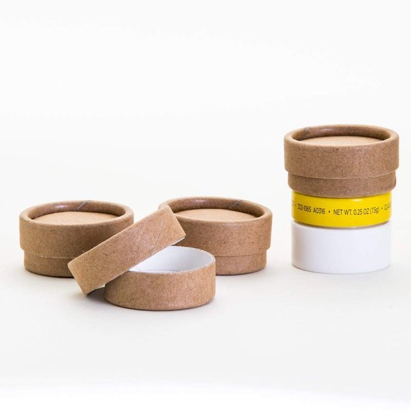 0.30 OZ / 10 mL Kraft Paperboard Lip Balm/Salve/Cosmetic/Lotion Jars x25