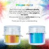 ALEXES Chameleon Mica Powder – Epoxy Resin Color Pigment Powder - Color Shift Mica Powder -16 Colors Jars Set - Holographic Mica Powder