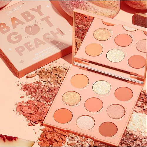 Colourpop "Baby Got Peach" Shadow Palette - 9 Pan Eyeshadow Palette Full Size, No Box