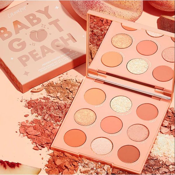 Colourpop "Baby Got Peach" Shadow Palette - 9 Pan Eyeshadow Palette Full Size, No Box