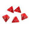 Yiotfandoll 5PCS Polyhedral Dice 20mm D4 for Dungeons and Dragons DND RPG MTG Dice Table Games Red with Black Bag