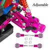 RcarmubWow RC Upgrades Part for 1/18 LaTrax Teton,Shock Absorber &Driveshafts &Suspension Arms &Shock Tower &Body Post &Diff Housing &Chassis &Turnbuckles Camber Links &Caster Block Set,Pink