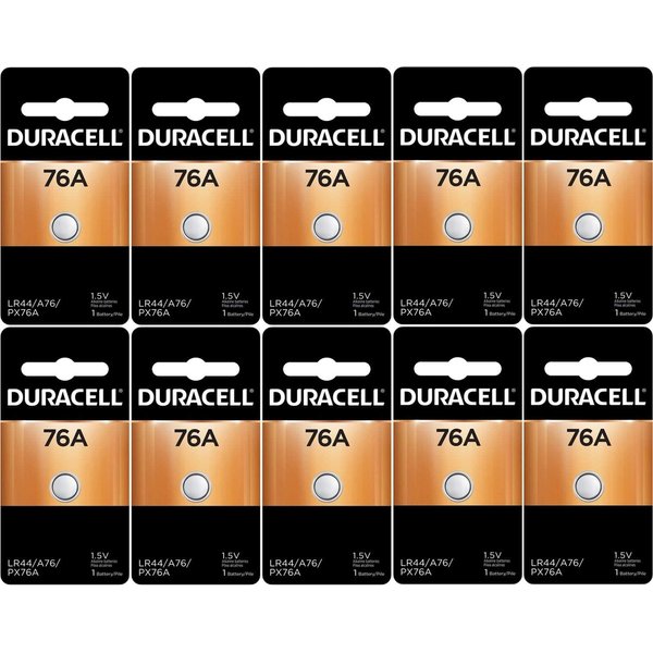 Duracell LR44 Duralock 1.5V Button Cell Battery, (10 Count)