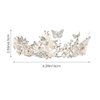 Lurrose Baroque Wedding Crown Butterflies Flowers Bridal Baroque Queen Crown Crystal Birthday Tiara Bridal Headpiece for Women and Girls