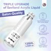 Saviland Professional Acrylic Liquid - 4.06fl oz Non-Yellowing Acrylic Nail Liquid for Acrylic Application DIY Long-lasting Acrylic Nails Carving Nail Extension at Home Salon Use