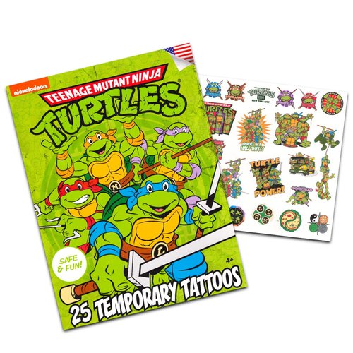 Teenage Mutant Ninja Turtles Temporary Tattoos for Kids Bundle ~ 100 TMNT Tattoos for Boys Girls Party Supplies (TMNT Party Favors)