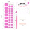 WOKOTO Semi Cured Gel Nail Strips For Toenails, 16 Size 32 Tips Pink Nail Polish Strips With Nail File & Wooden Stick, Works With Any Lamps, Salon-Quality, Long Lasting, Easy To Apply & Remove