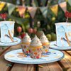 141Pcs Airplane Themed Birthday Party Supplies Include Disposable Paper Plates-Paper Cups-Paper Napkins-Forks-Knives-Tablecloth for Airplane Party Decorations Serves 20 Guests