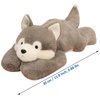 Doireum Weighted Husky Stuffed Animal Plush Toy - Cute 11.8 inch Huskies Throw Pillow Gifts for Boys and Girls