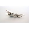 Generic Turquoise blue stone silver metal native alligator hair clip for thin fine hair