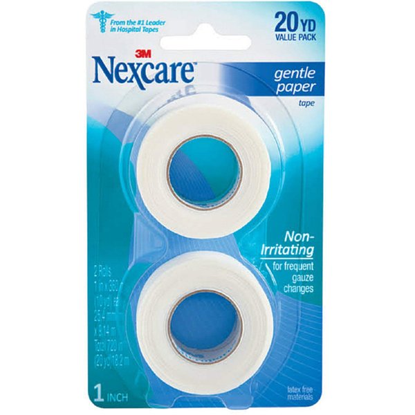 Nexcare Gentle Paper Tape 1 Inch X 10 Yards, 2 ea (Pack of 5)