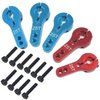 ShareGoo 10PCS 25T Aluminum Servo Horns M3 Threads Metal Steering Arm Compatible with RC Car Truck Buggy Airplane-Blue,Red