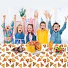 Lebeili 3Pcs Pizza Party Tablecloth, Pizza Party Birthday Table Cover for Pizza Theme Party Supplies Decorations