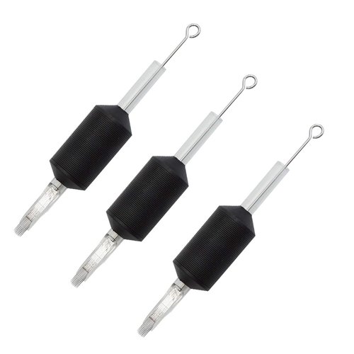 Needlehouse 1inch/25mm tattoo needles tube combo 1209RM 20pcs disposable tattoo needles tube grips Curved Magnum (9RM)