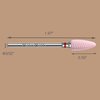BITNBITH Ceramic Nail Drill Bit 3/32”Professional Safety Acrylic Nail File Drill Bit for Cuticle Dead Skin Remover, Cone Flame Drill Bit for Nail Gel Polishing, Manicure Pedicure Pink,Fine