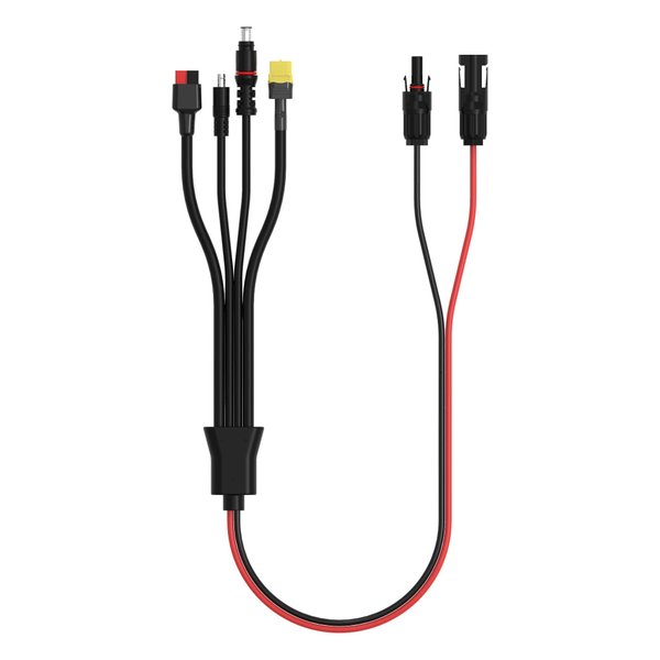 PolyEnergy Solar Connector to 4X Connector Adapter DC8mm Anderson XT60 Connector DC5521 DC5525 Connector Solar Charge Cable for 100W to 200W Portable Solar Panel for Portable Power Station