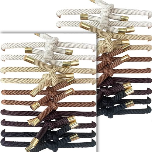 UDeBe Hair SlideProof Knot Hair Tie Bracelets Elastics Basic 20 Pack