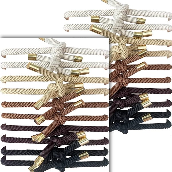 UDeBe Hair SlideProof Knot Hair Tie Bracelets Elastics Basic 20 Pack