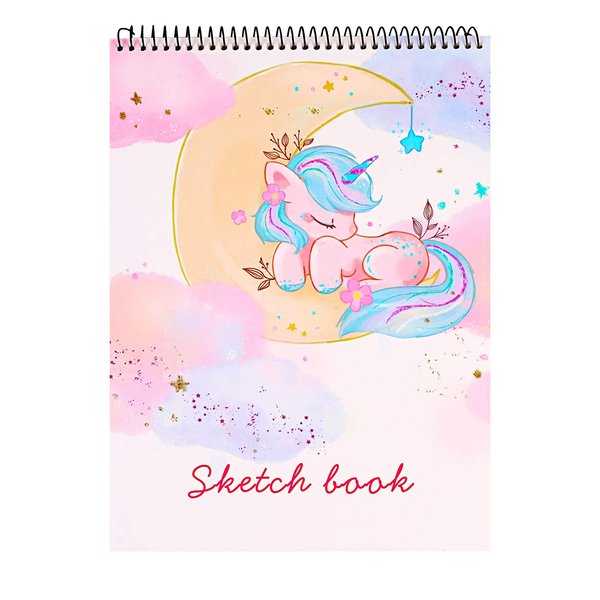 Sketch Book, 100 Pages (50 Sheets), Spiral Bound Artist Sketch Pad, Acid Free Drawing Paper for Drawing, Painting, Sketching or Doodling for Girls