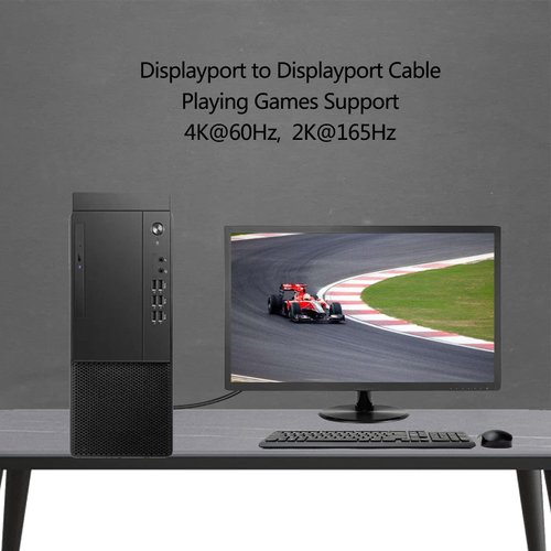 Anbear DisplayPort to Displayport Cable 6 Feet, Gold Plated Display Port to Display Port Cable 4K@60HZ Resolution(Male to Male) for DisplayPort Enabled Desktops and Laptops to Displays