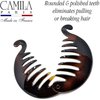 Camila Paris CP2428 3.25 inch French Banana Clip Hair Comb, Round Girls Ponytail Holder Interlocking Banana Combs For Volume Thick Hair. Fashion Styling Hair Accessories for Women, Made in France
