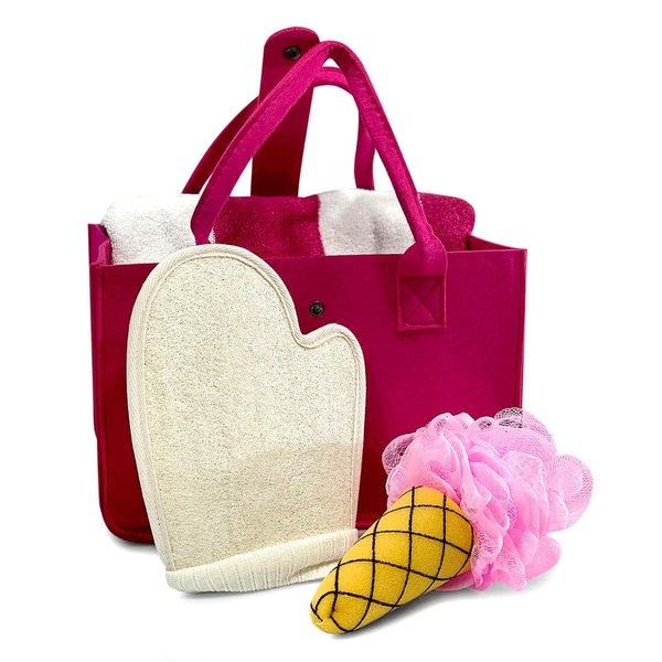 Bath Gift Set, Gift Set for Women,Self Care Gift Idea for Mom,Her,Female Friend,Sister,Wife,Unique Gifts for Women (Pink)