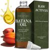 RAW ACTIVES Batana Oil for Hair Growth Dr Sebi Organic - 4oz Cold Pressed Batana Oil Liquid All Natural Hair Growth Oil, Batana Oil for Skin 100% Pure Batana Oil Leave In Conditioner-Made in Honduras