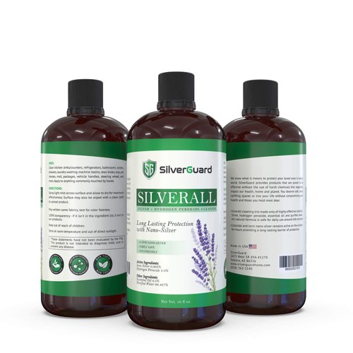 SilverAll | Hydrogen Peroxide Cleaner + Active Colloidal Silver | Food Grade Hydrogen Peroxide (Lavender, 16 Fl Oz (Pack of 1) Refill)