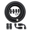Compatible with 4L60E 4L65E Automatic Transmission Cooler Line Kit Black -6 AN Steel Braided