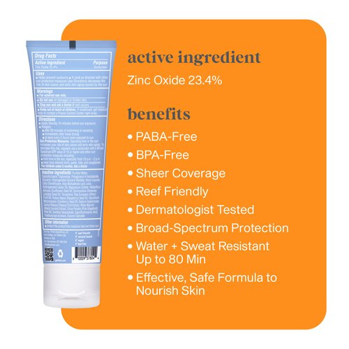Thinksport Mineral Sunscreen, SPF 50 Clear Zinc Oxide Sunscreen, 3 Fl Oz, Water Resistant Reef Safe Sunscreen, Vegan Broad Spectrum UVA/UVB Sun Screen