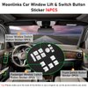 Moonlinks Inner Door Power Window Switch Button Covers Trim Sticker Replacement Compatible with Mercedes Benz A B C E G GLA CLA GLK GL ML GLE Class W204 W212 W246 W166 X166 X204 Tesla Modle X S 14 PCS