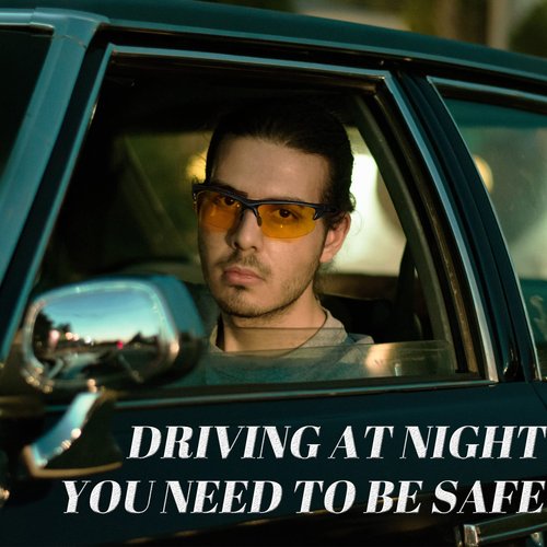 Joopin Half Frame Sports Night Driving Glasses Semi Rimless Wrap Around Night Vision Glasses UV400 Rectangular Shades for Men Women