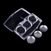 Healthcom 10 Pcs Clear Empty Eyeshadow Palette Plastic Eyeshadow Storage Box Case with 3 Grids Palettes Lipstick Box Pigment Palette Tray Plastic Cosmetics Container Box DIY Makeup Powder Sample Box