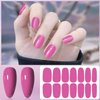 WOKOTO 12 Sheets Pink Series Nail Stickers Full Nail Wraps for Women Girls Solid Nail Stickers Decals Gel Nail Strips for Women Girls Stick On Nails Polish Stickers Gel Nail Stickers Strips