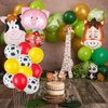 Farm Animal Balloons Set Pig Cow Horse Donkey Head Shaped Mylar Foil Cow Print Latex Balloon for Barnyard Farm Theme Birthday Party Supplies Decorations