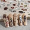 Halloween Nail Art Stickers Decals 5PCS Halloween Cute Ghost Flower Nail Stickers Skull Strawberry Spider Flower Nail Designs 5D Embossed Nail Decals for Acrylic Nails Manicure Decorations